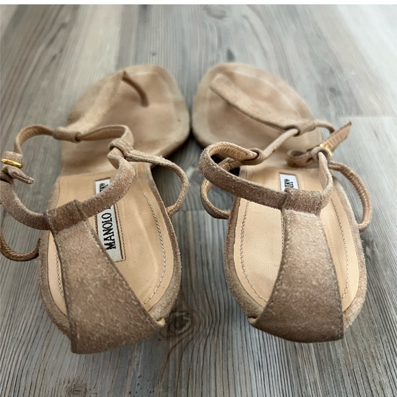 Manolo Blahnik Suede Sandals - Picture 5 of 9